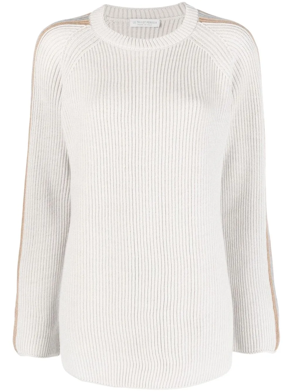 

Le Tricot Perugia long-sleeve knitted jumper - Neutrals