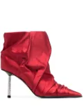 Le Silla Bella 80mm ruched ankle boots - Red