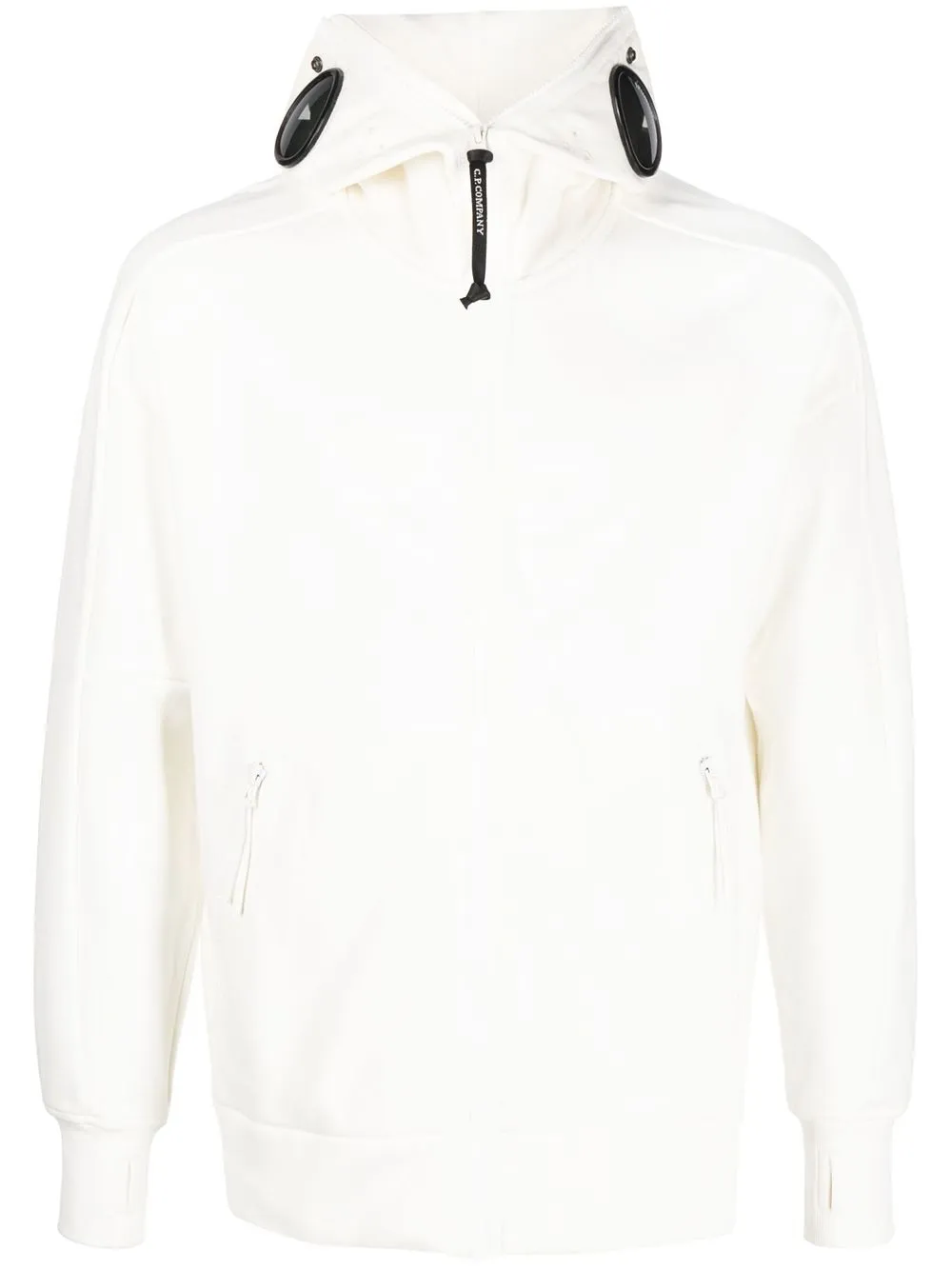 

C.P. Company hoodie con detalle de lentes y cierre - Blanco