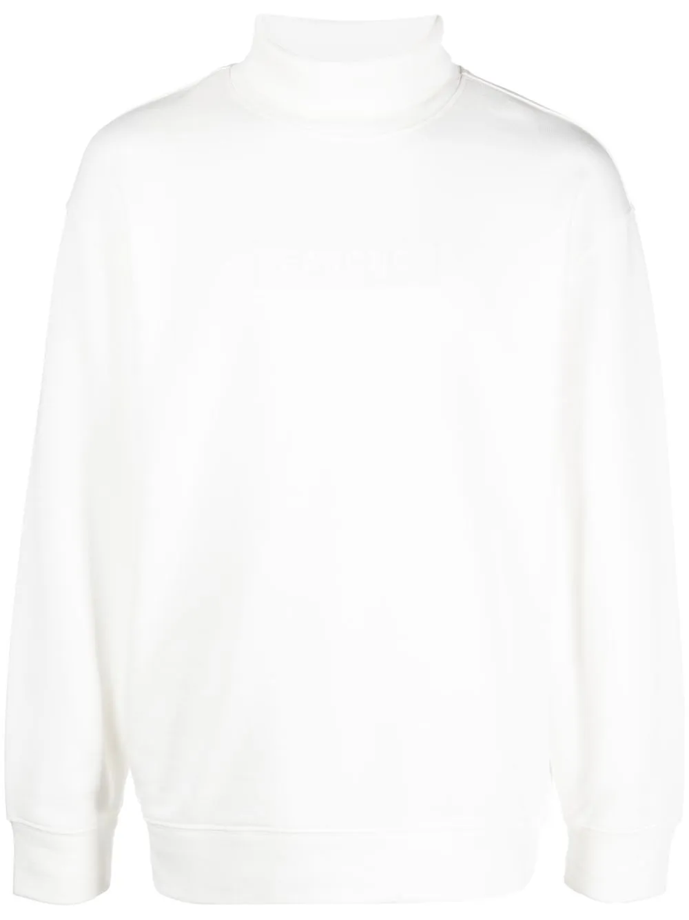 

Emporio Armani logo-patch detail knit jumper - White