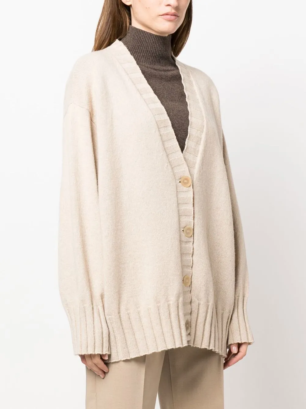  Malo Button-up Cardigan - Neutrals 