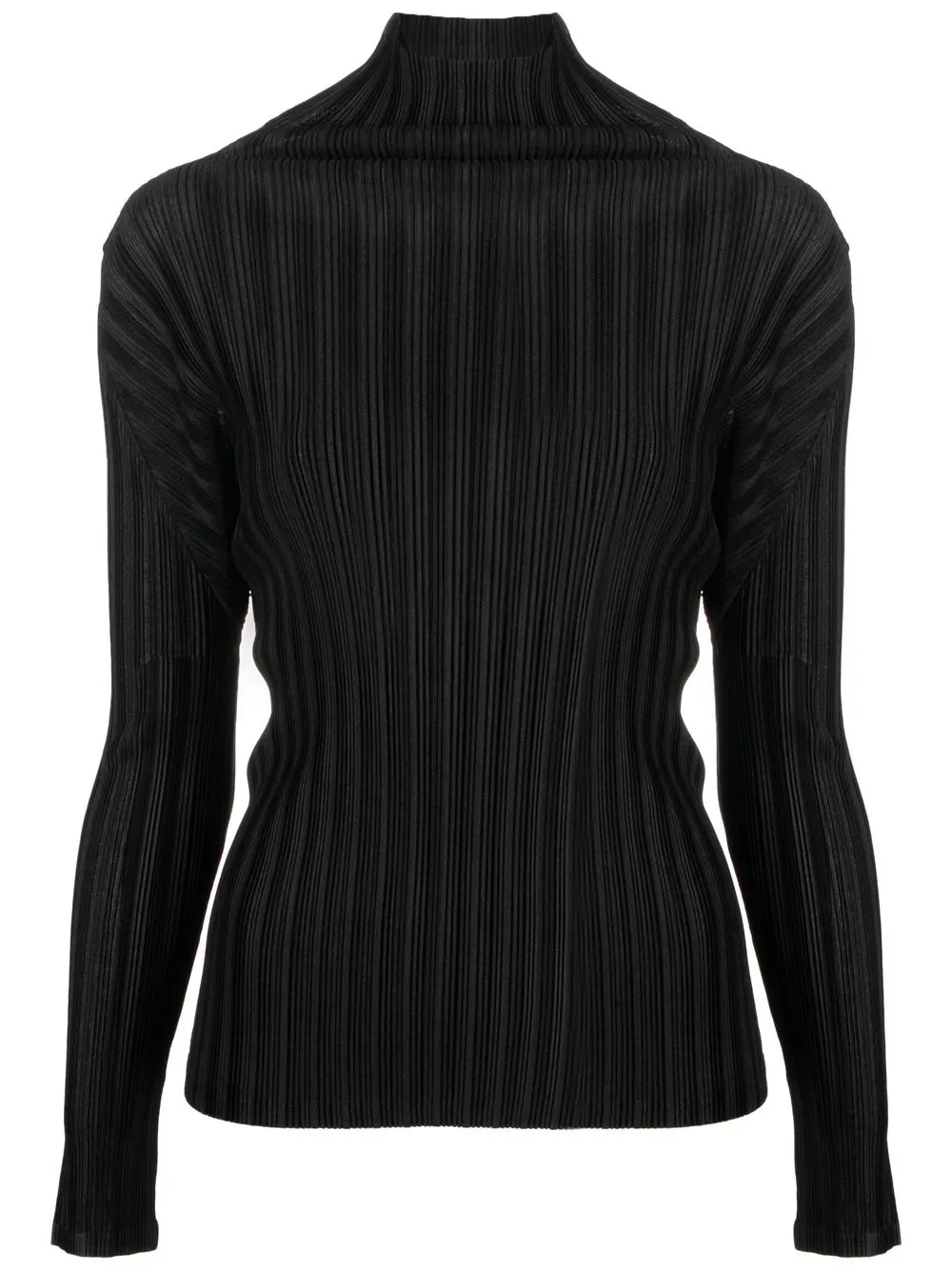 

Pleats Please Issey Miyake plissé effect long-sleeve top - Black