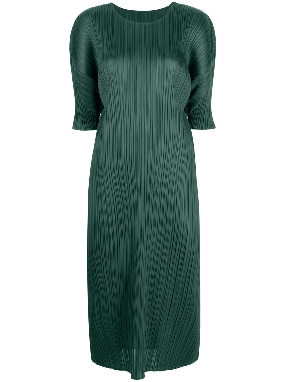 

Pleats Please Issey Miyake vestido midi plisado - Verde