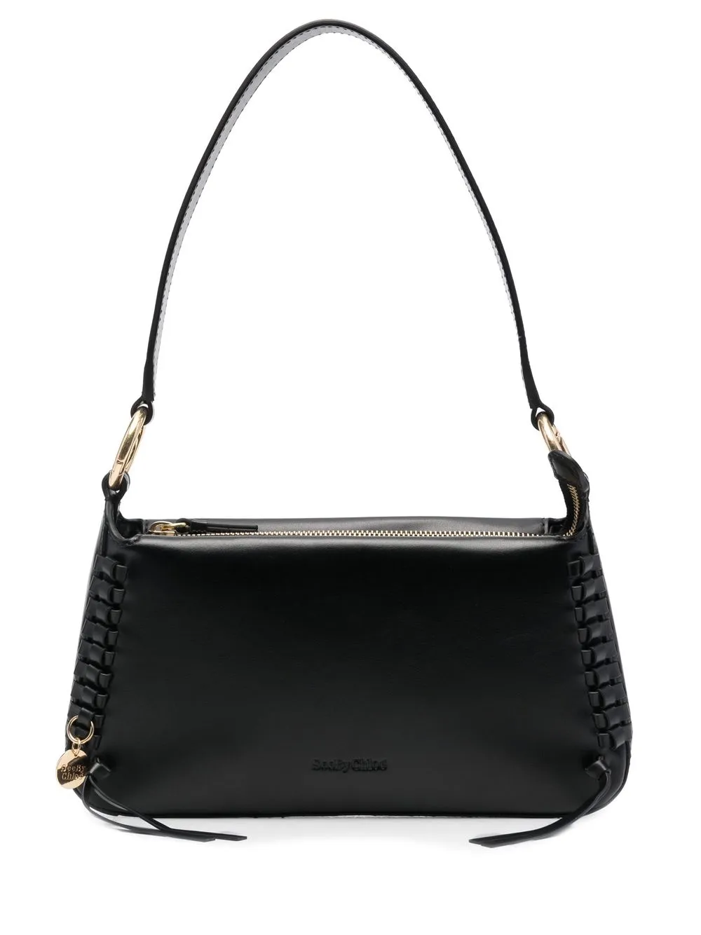 

See by Chloé bolsa de hombro con logo en relieve - Negro