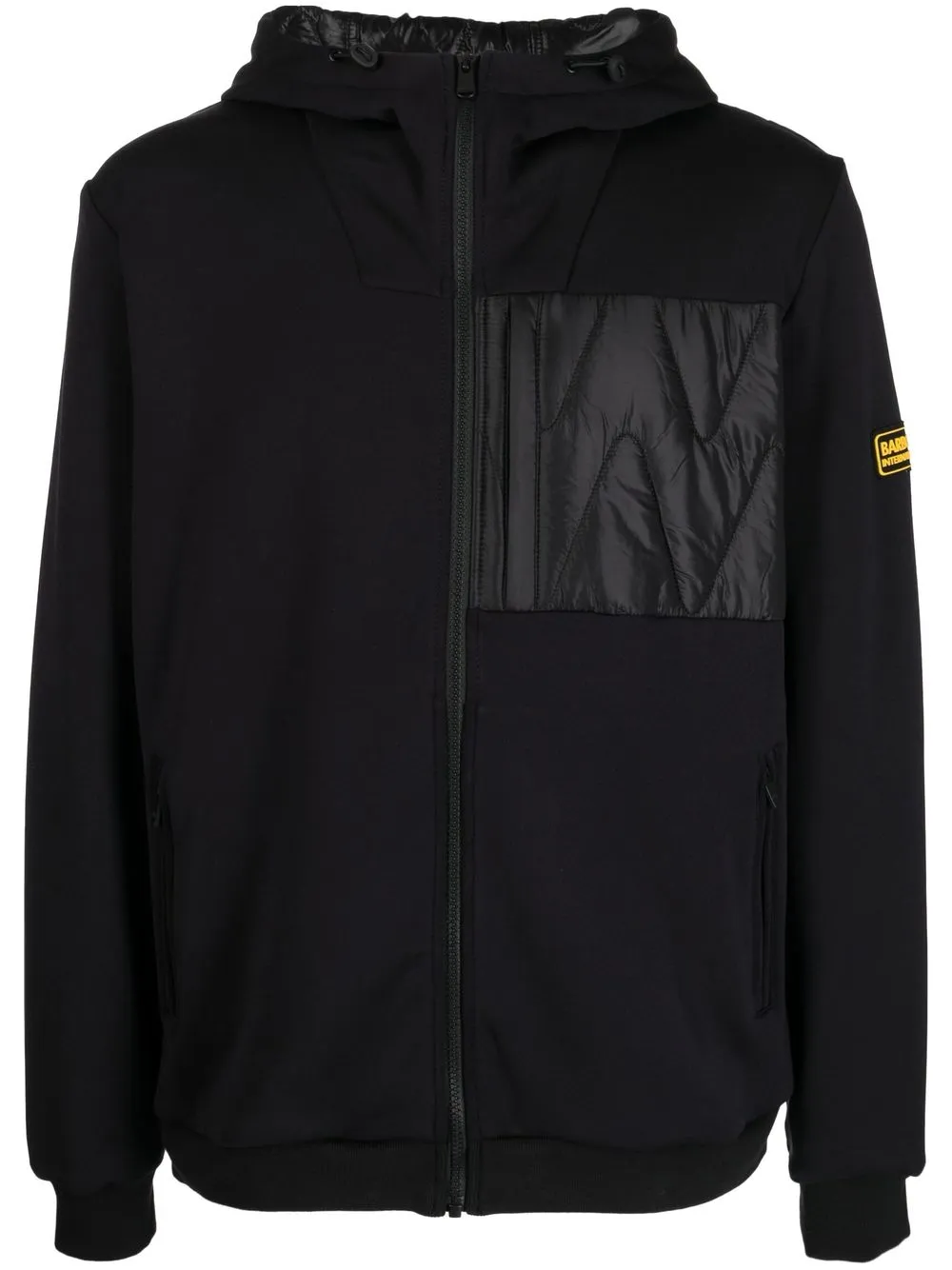 

Barbour quilted-pocket zip-up hooded jacket - Black