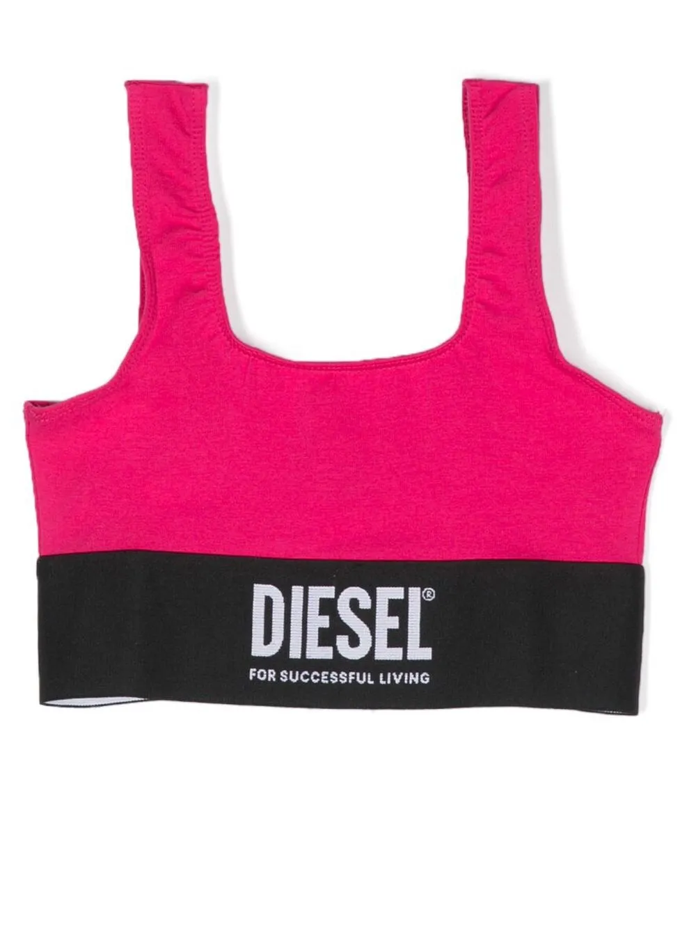 

Diesel Kids logo-print stretch-cotton bralette - Pink