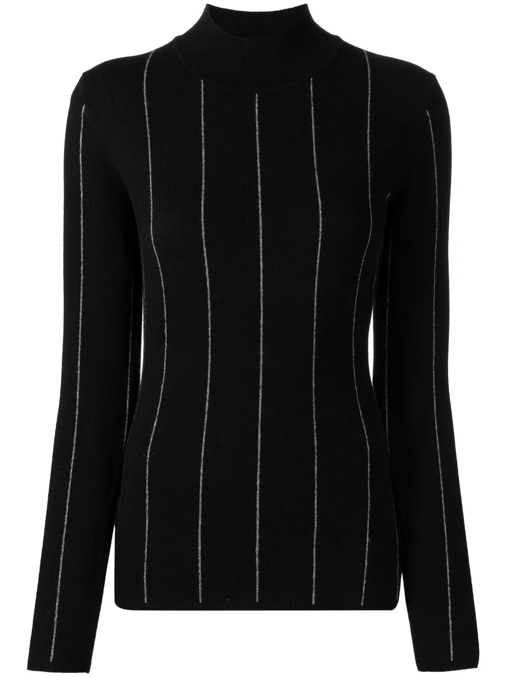 

JOSEPH merino wool striped jumper - Black