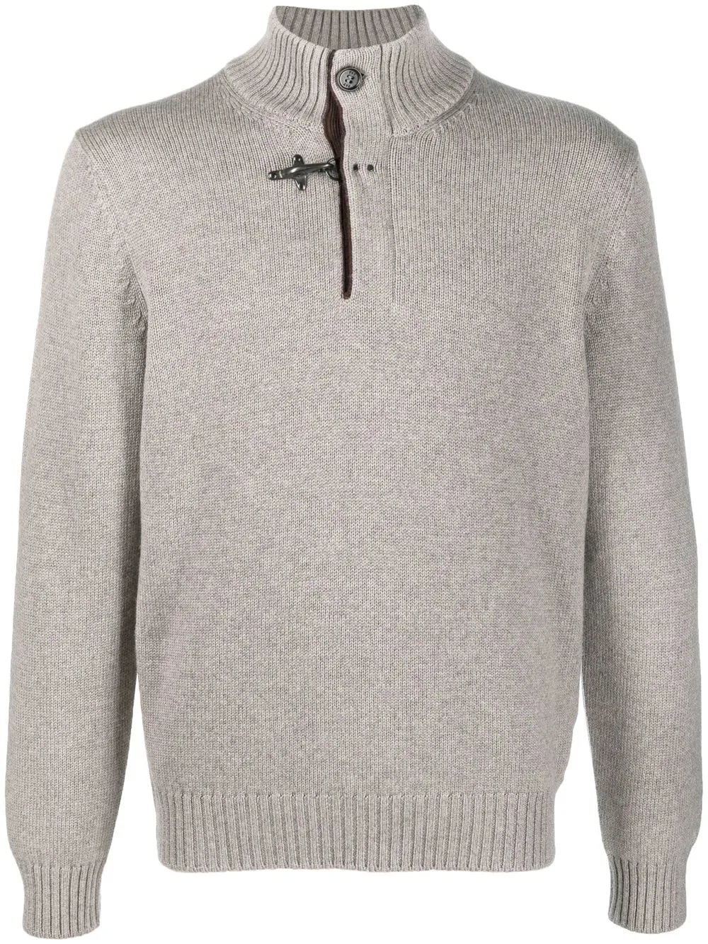 

Fay funnel-neck virgin wool jumper - Neutrals