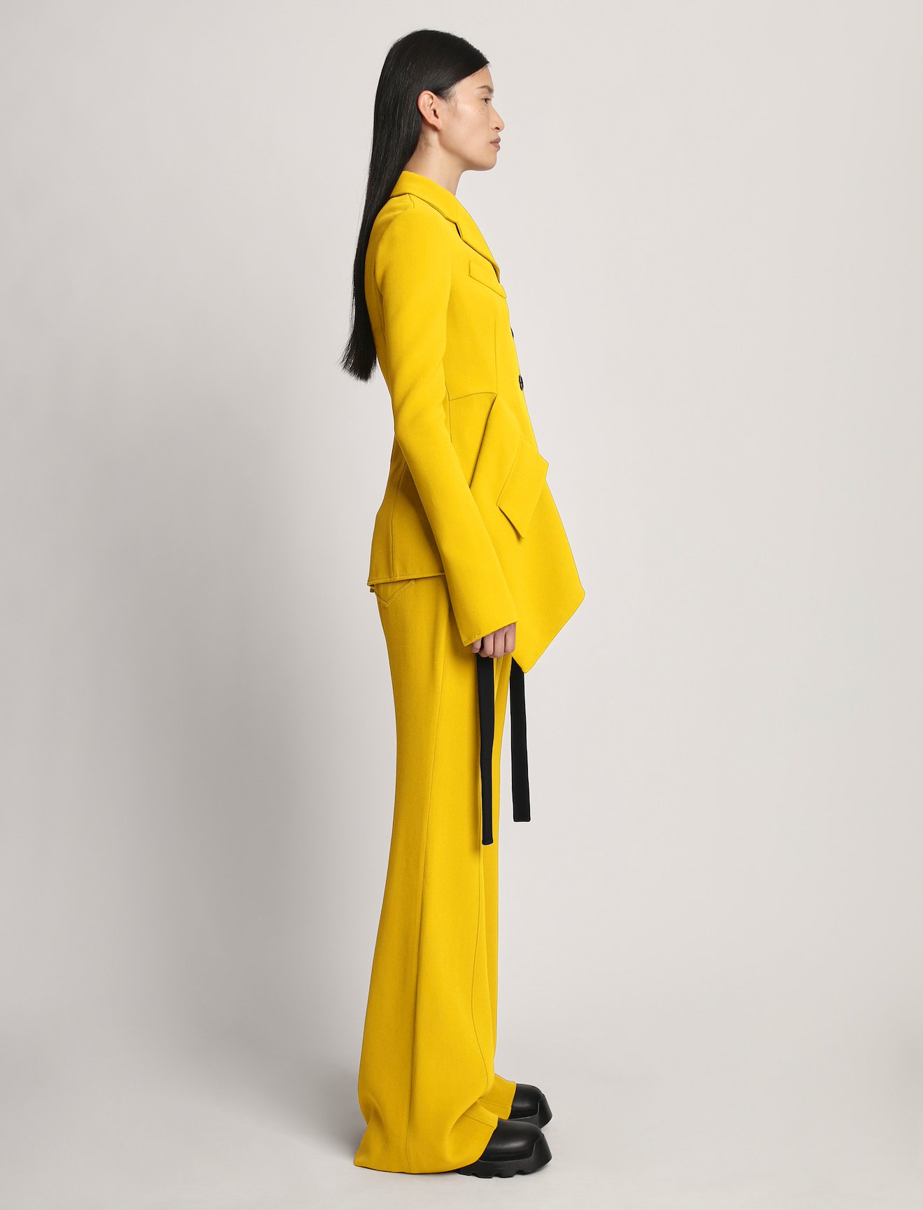 Bi-Stretch Crepe Blazer in yellow | Proenza