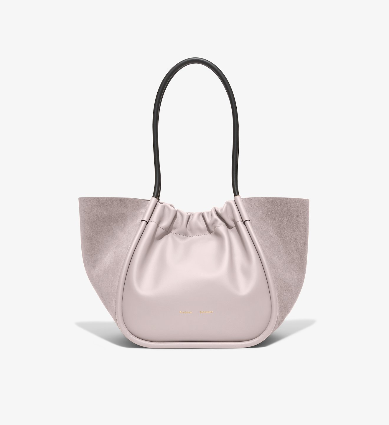 Suede Large Ruched Tote