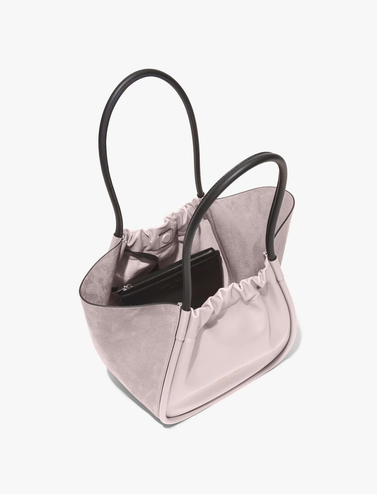 Suede Large Ruched Tote #4