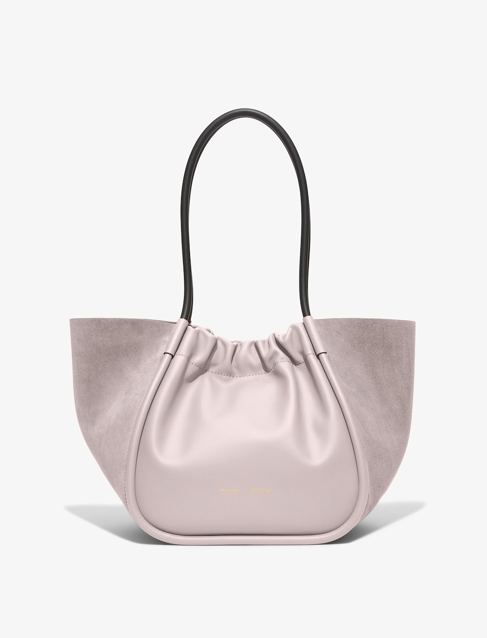 Suede Large Ruched Tote