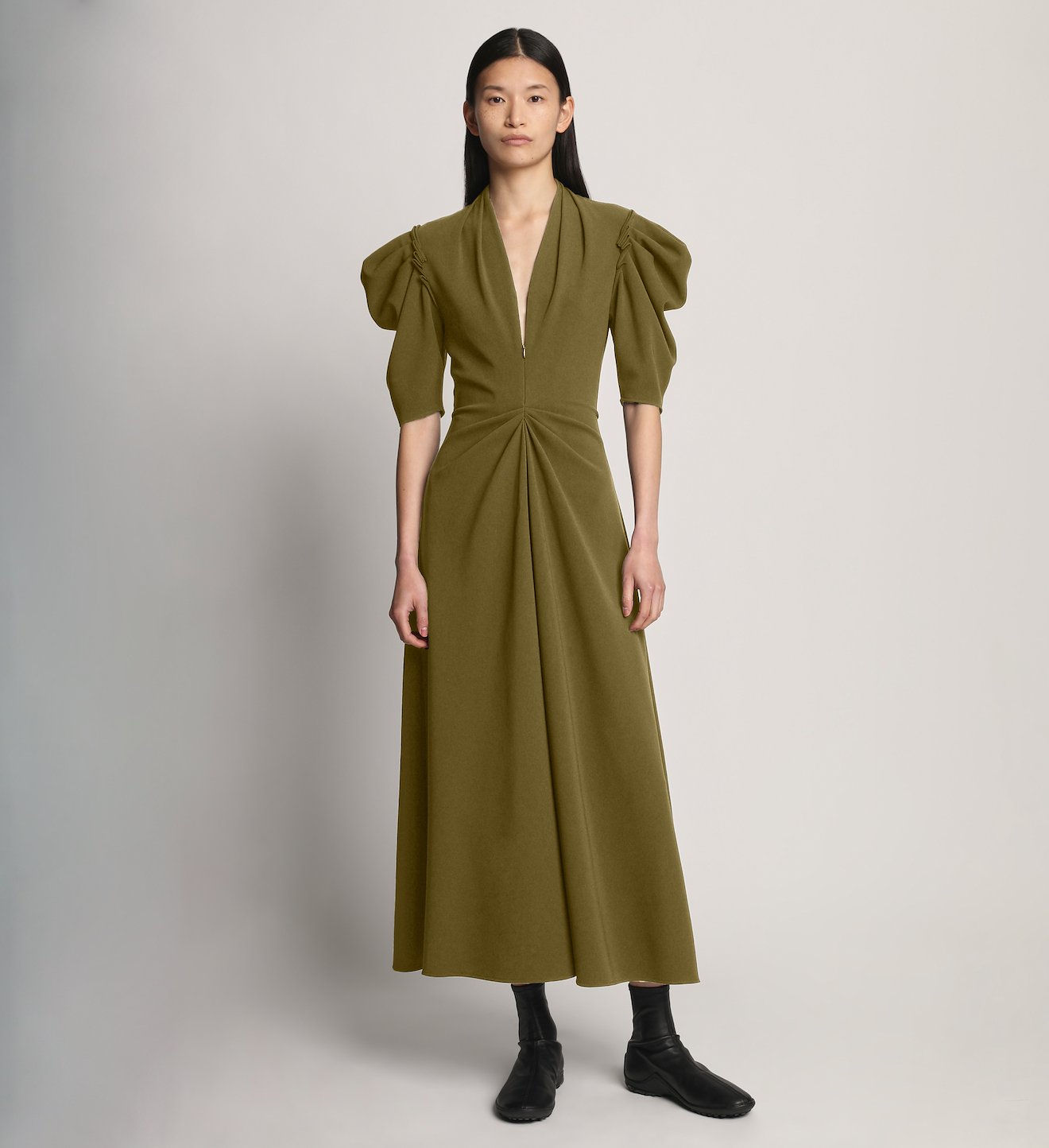 Matte Viscose Crepe Dress