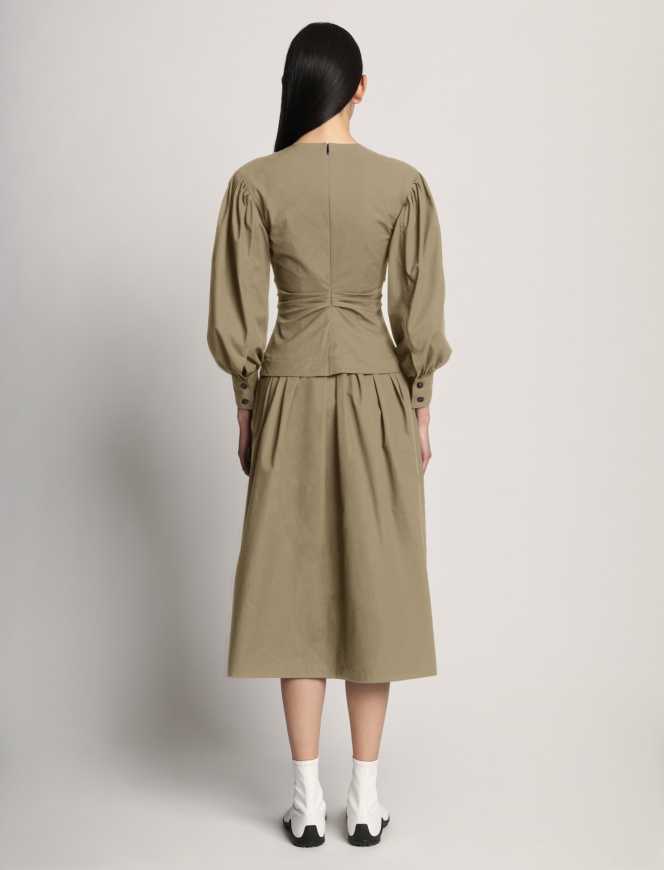 Poplin V-neck Dress #2