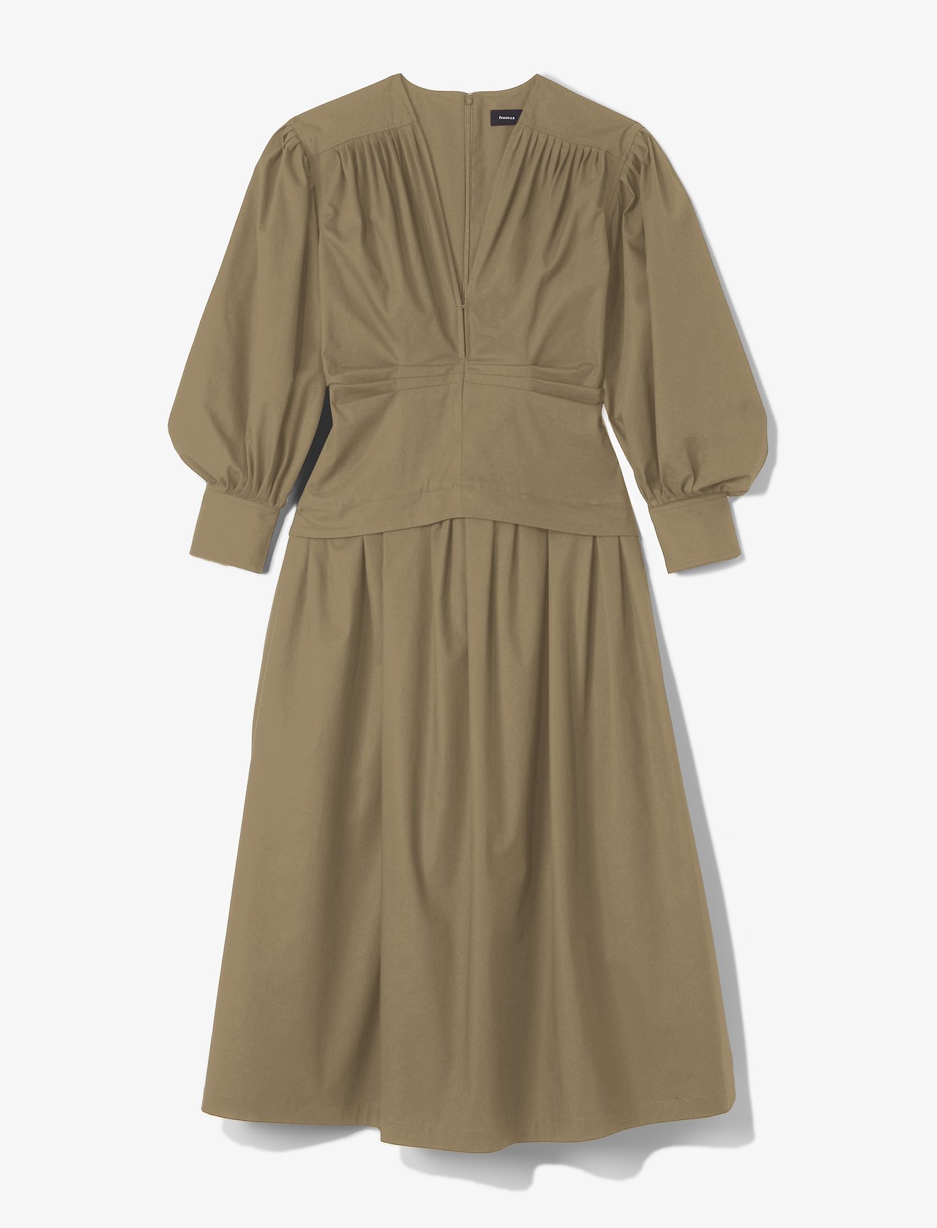 Poplin V-neck Dress #4