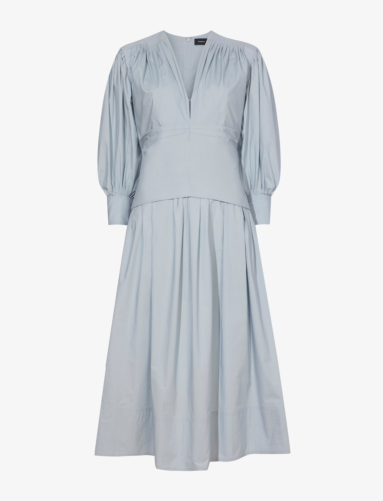 Poplin V-neck Dress #4