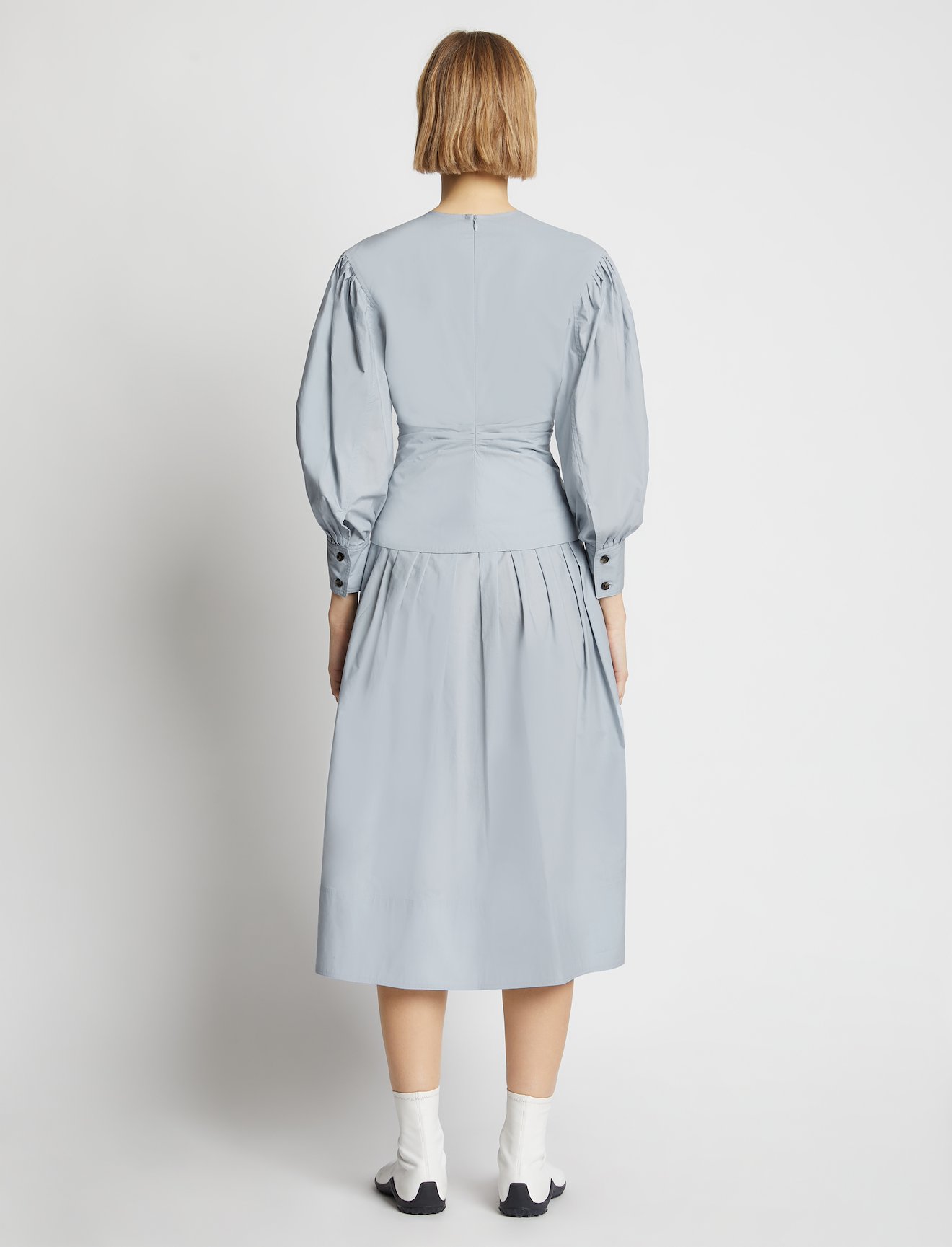 Poplin V-neck Dress #2