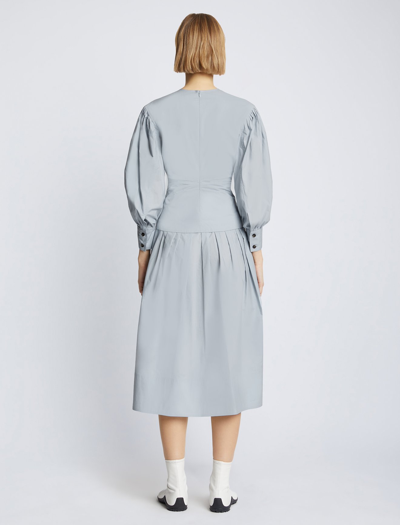Poplin V-neck Dress #2