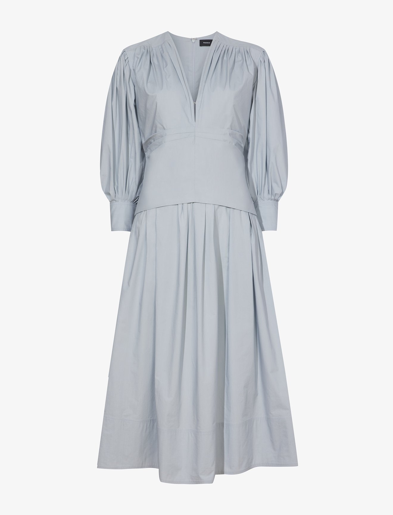 Poplin V-neck Dress #4