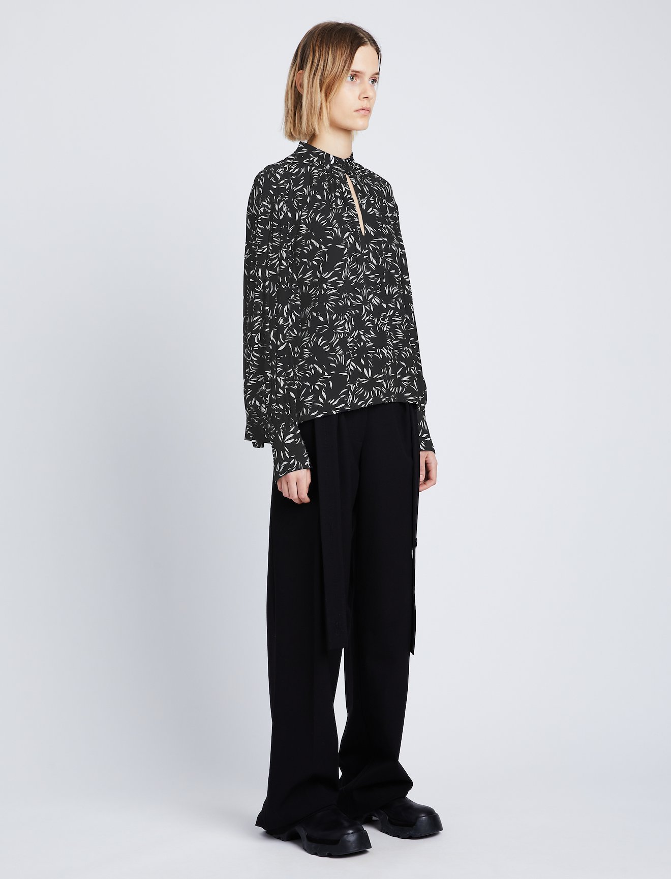 Printed Crepe De Chine Top #2