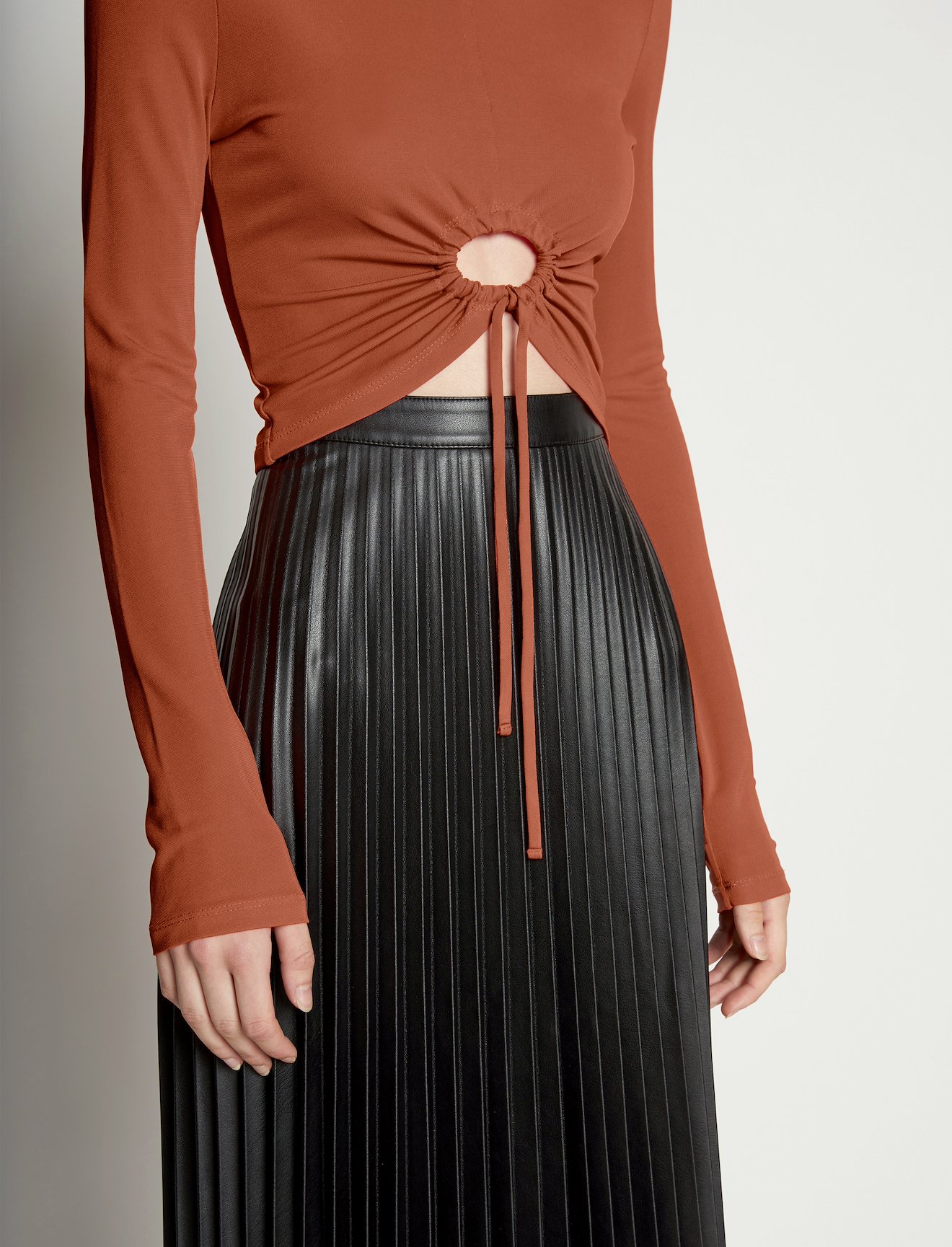 Matte Crepe Drawstring Top #4
