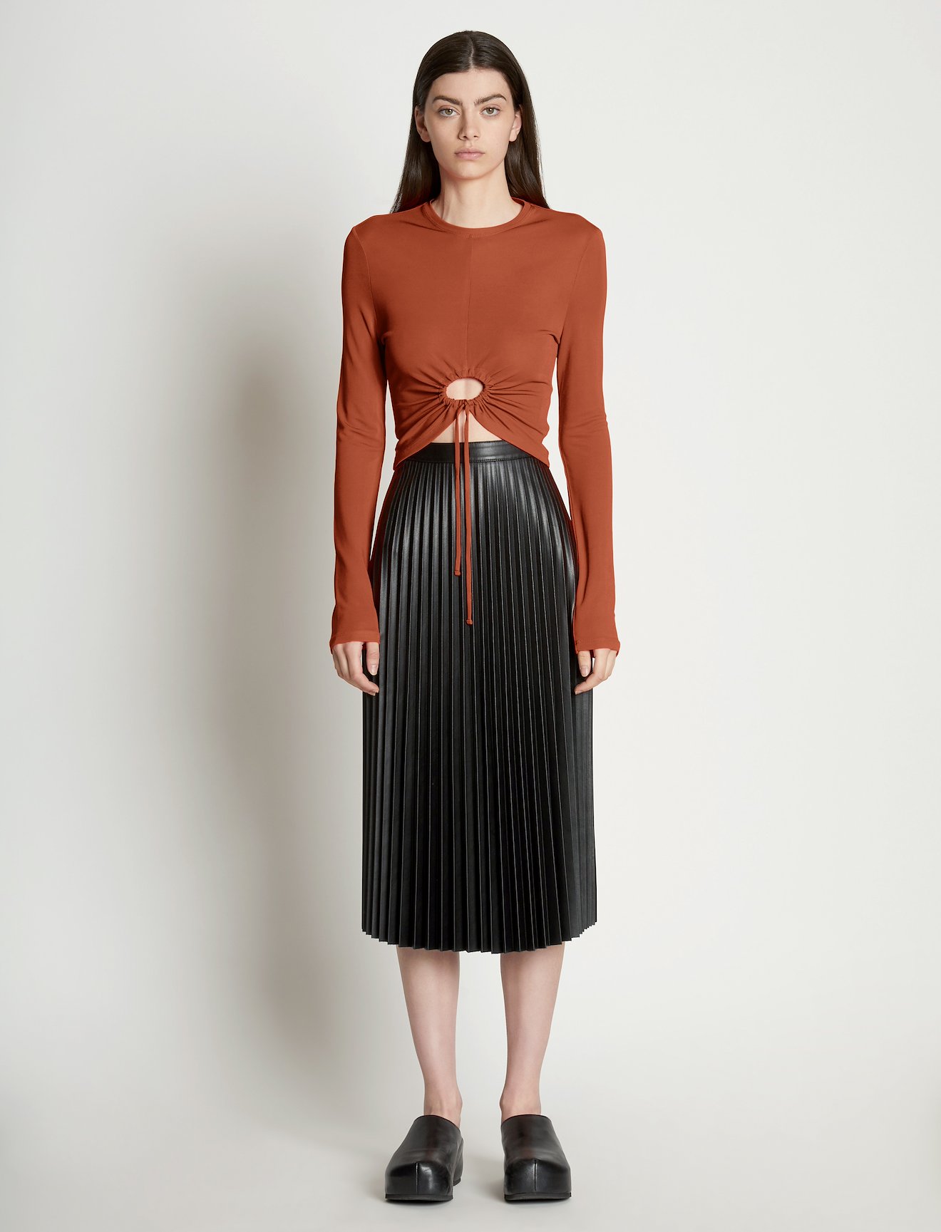 Matte Crepe Drawstring Top #1