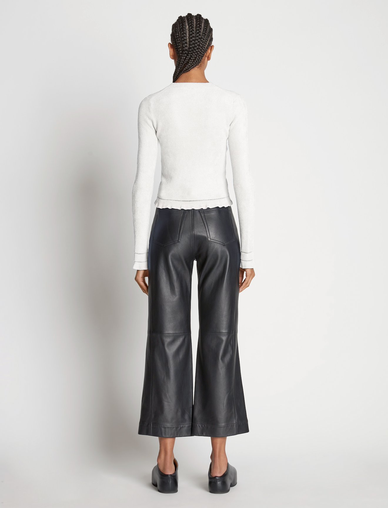 Cropped Turtleneck Chenille Sweater #3