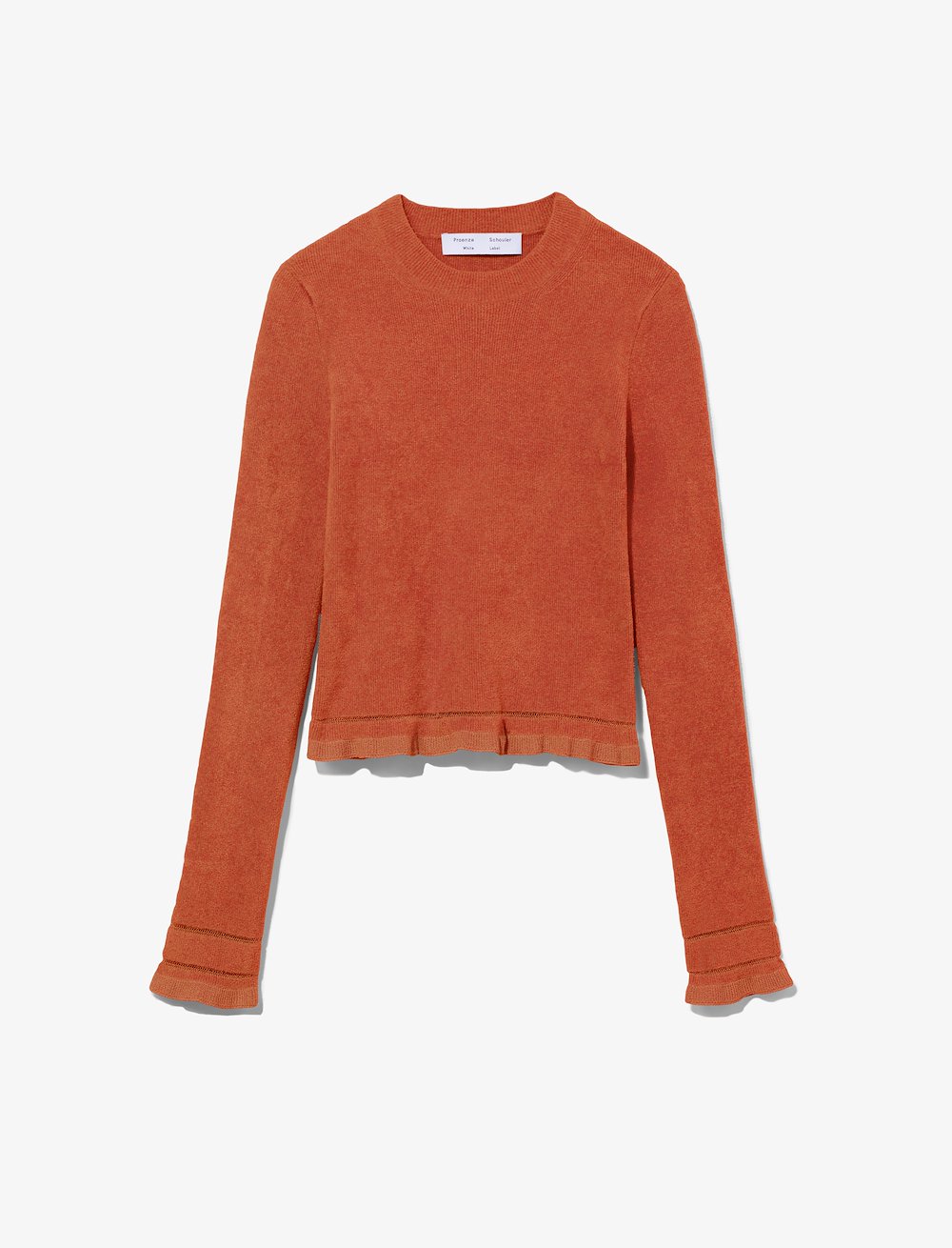 Cropped Turtleneck Chenille Sweater