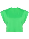 Lenny Niemeyer high-neck cap-sleeve blouse - Green