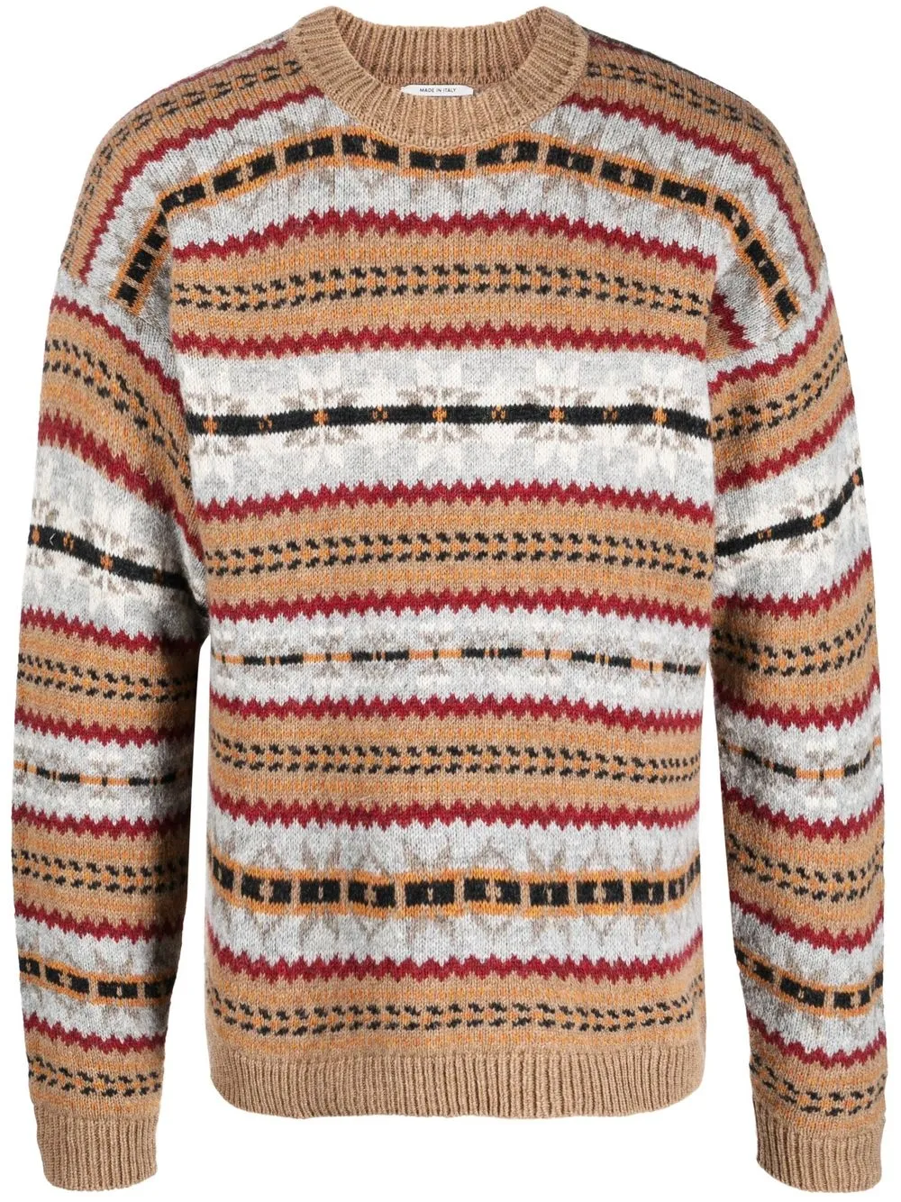 

Woolrich intarsia-knit crew-neck jumper - Brown