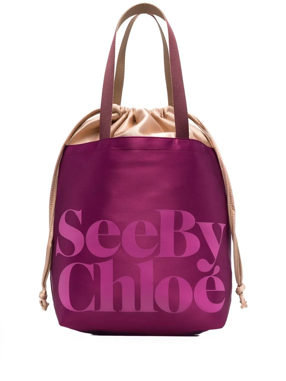 

See by Chloé logo-print shoulder bag - Purple