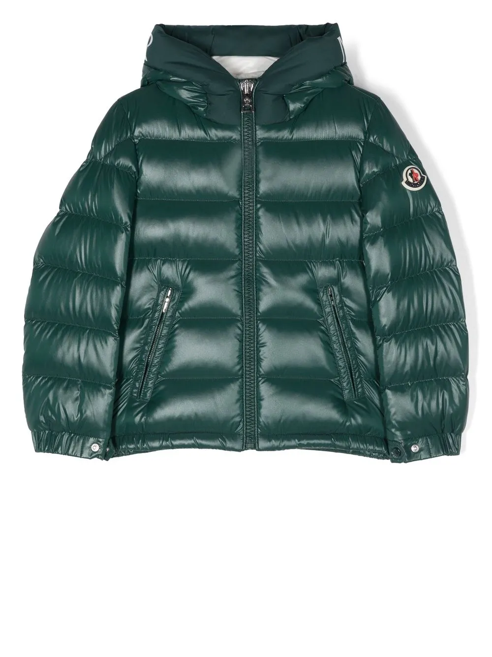 

Moncler Enfant logo-patch padded down jacket - Green