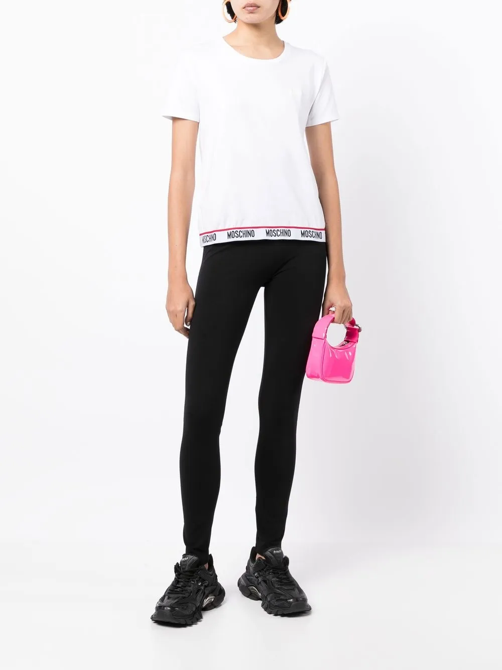 Moschino T-shirt met logo afwerking - Wit