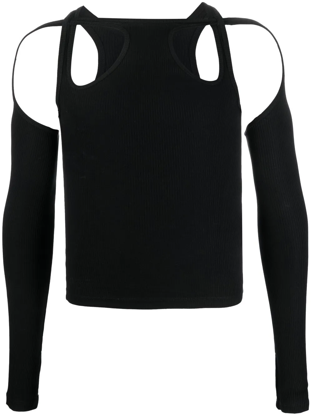 

Dion Lee cut-out organic long-sleeve top - Negro