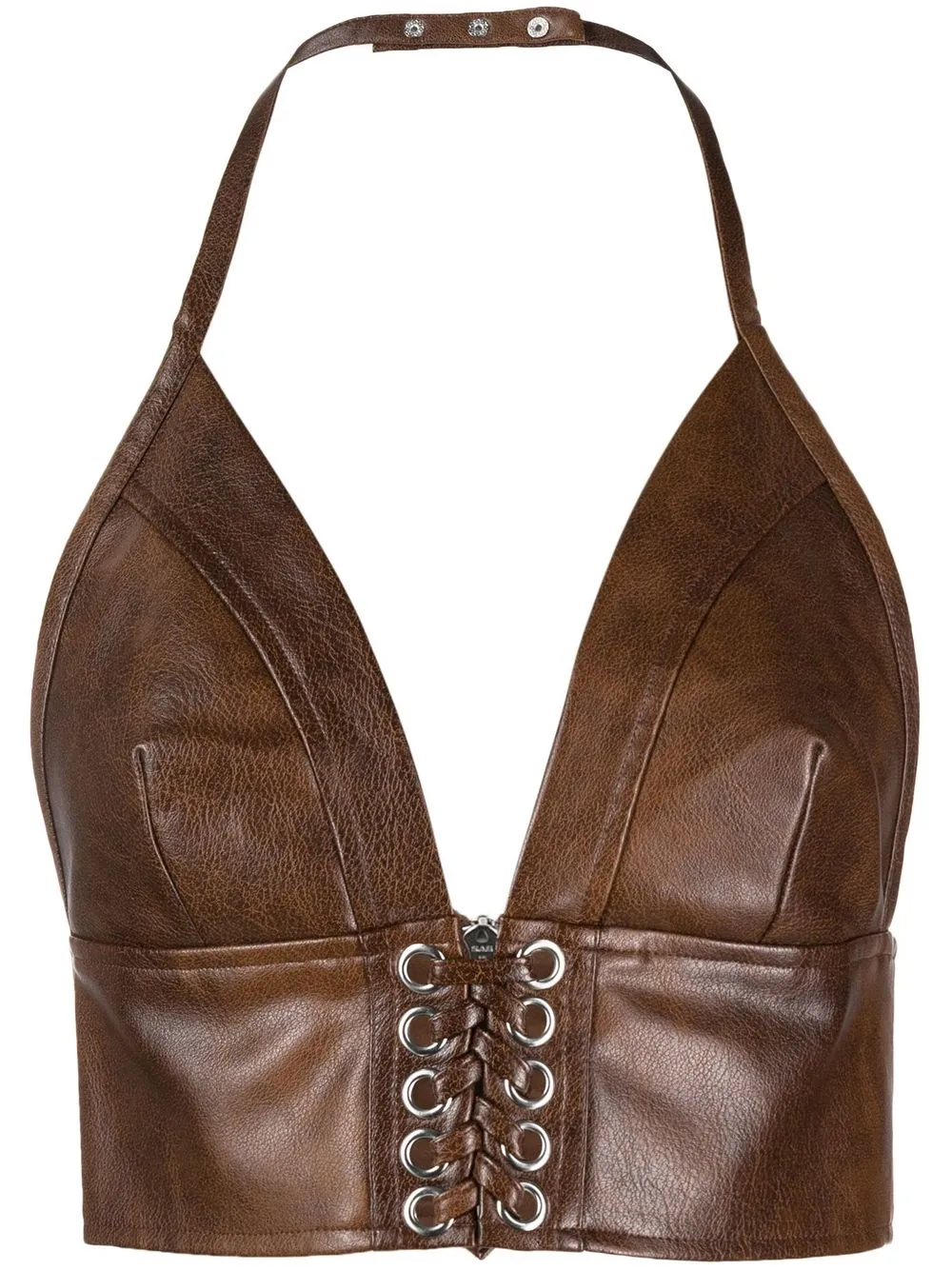 

ROTATE Everly cropped sleeveless top - Brown