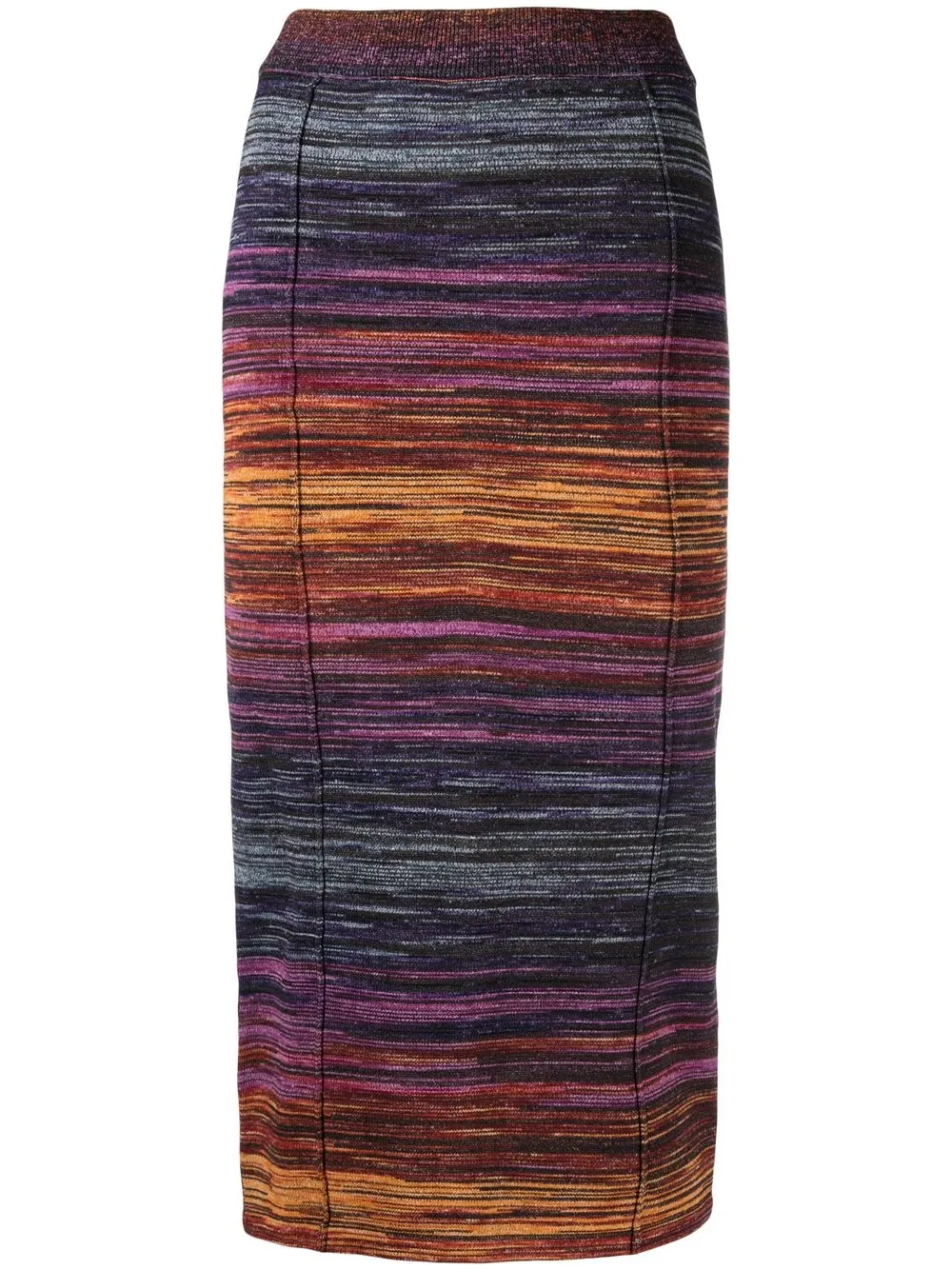 

ROTATE horizontal-stripe pencil skirt - Blue