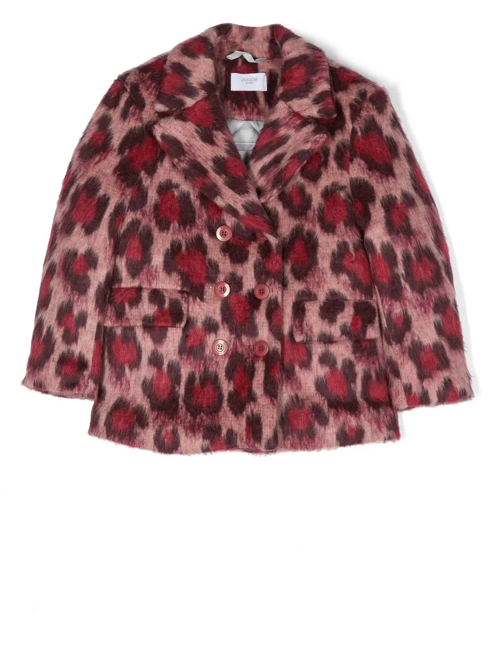 

PAADE MODE leopard-print double-breasted coat - Pink