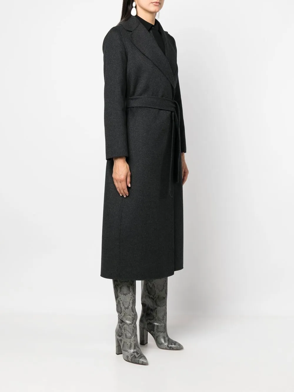  's Max Mara Mantel Mit Gürtel   Grau 