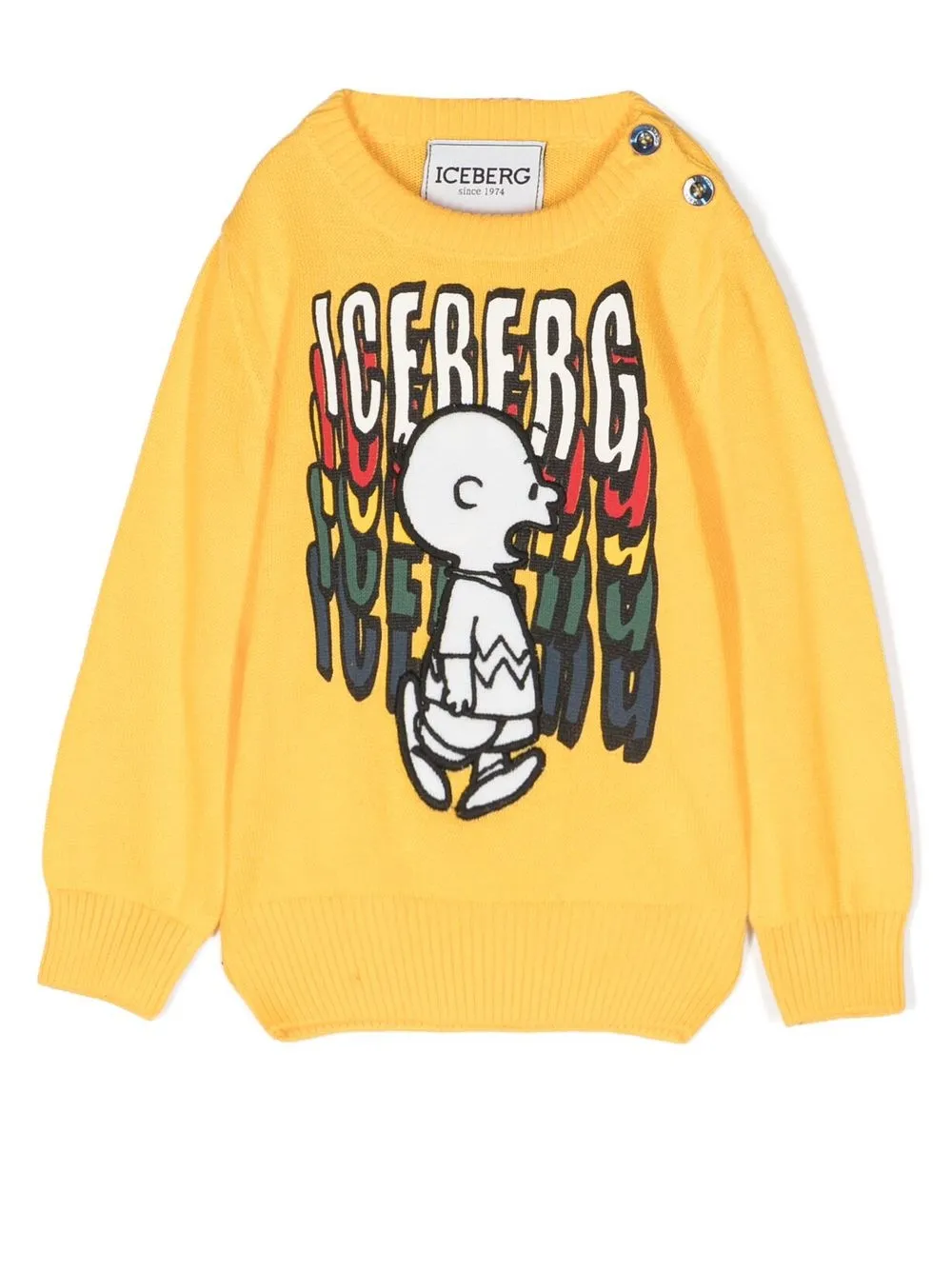 

Iceberg Kids suéter con cuello redondo y logo - Amarillo