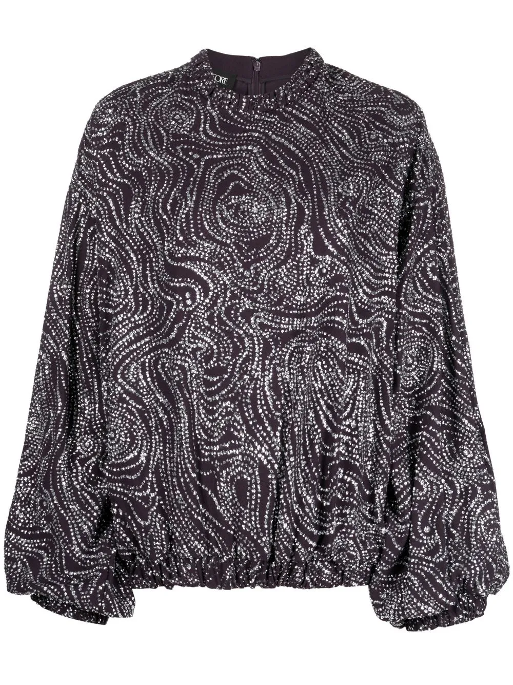 

Del Core patterned long-sleeved blouse - Purple