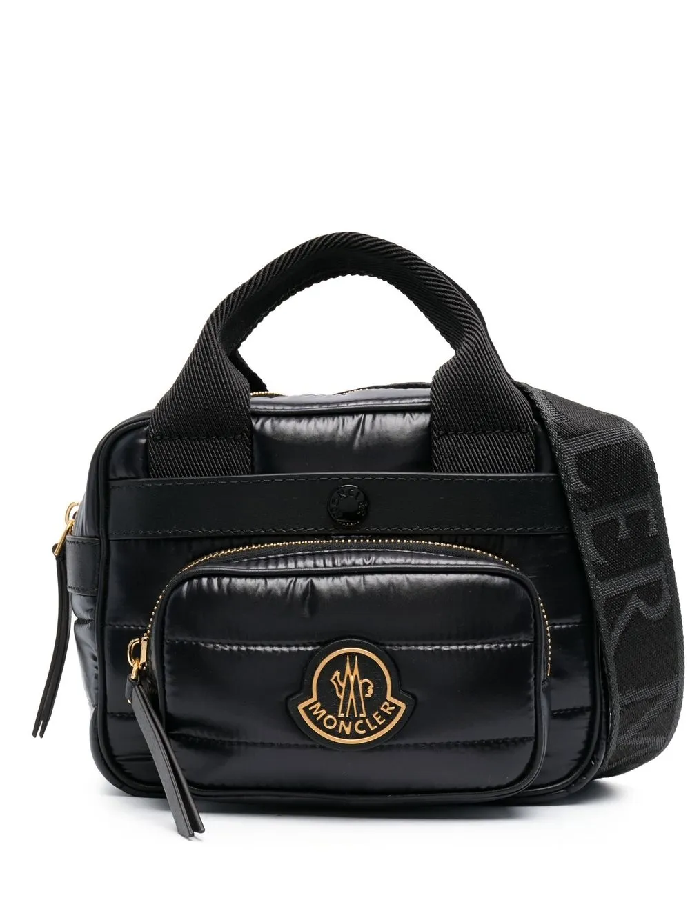 

Moncler mochila tipo mensajero con placa del logo - Negro