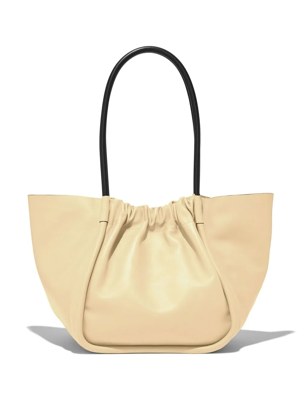 Proenza Schouler Large Ruched Leather Tote Bag In Neutrals