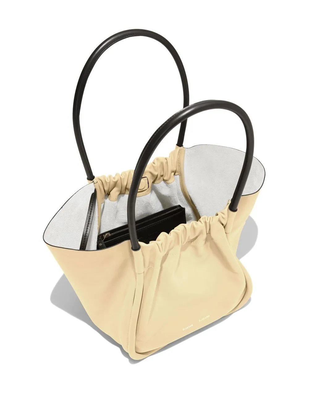 Proenza Schouler Large Ruched Leather Tote Bag In Neutrals