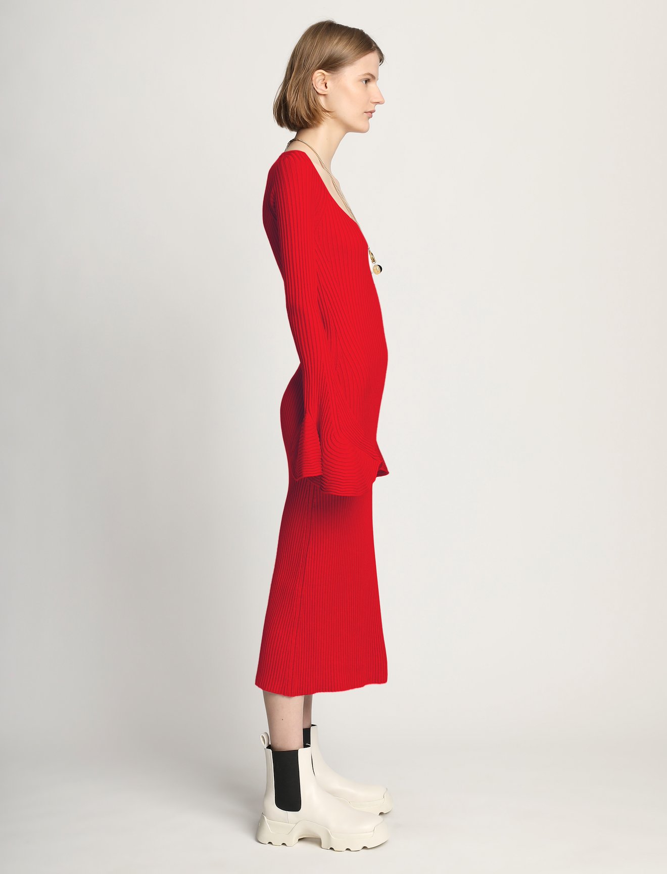 Fluted Rib Knit Dress #1