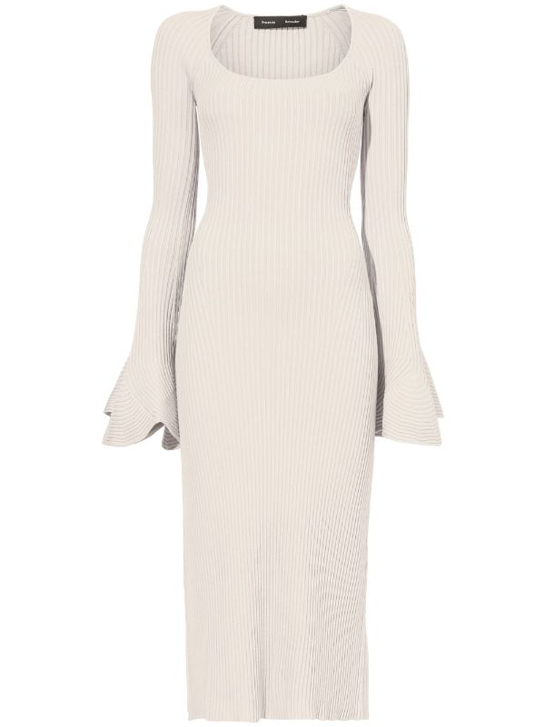 Knit midi outlet dress with sleeves