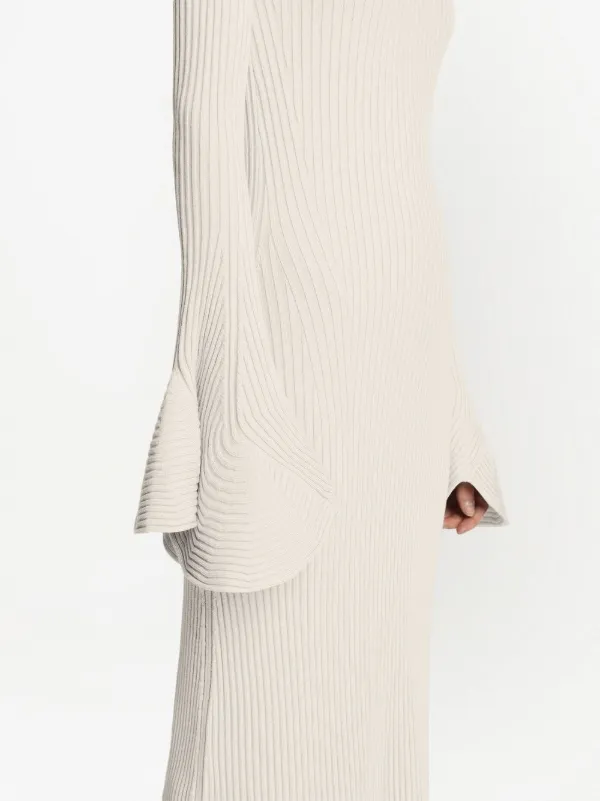 White flute outlet sleeve dress