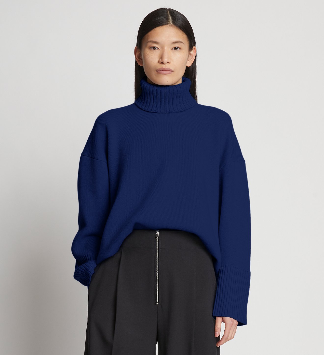 Doubleface Cashmere Oversized Turtleneck