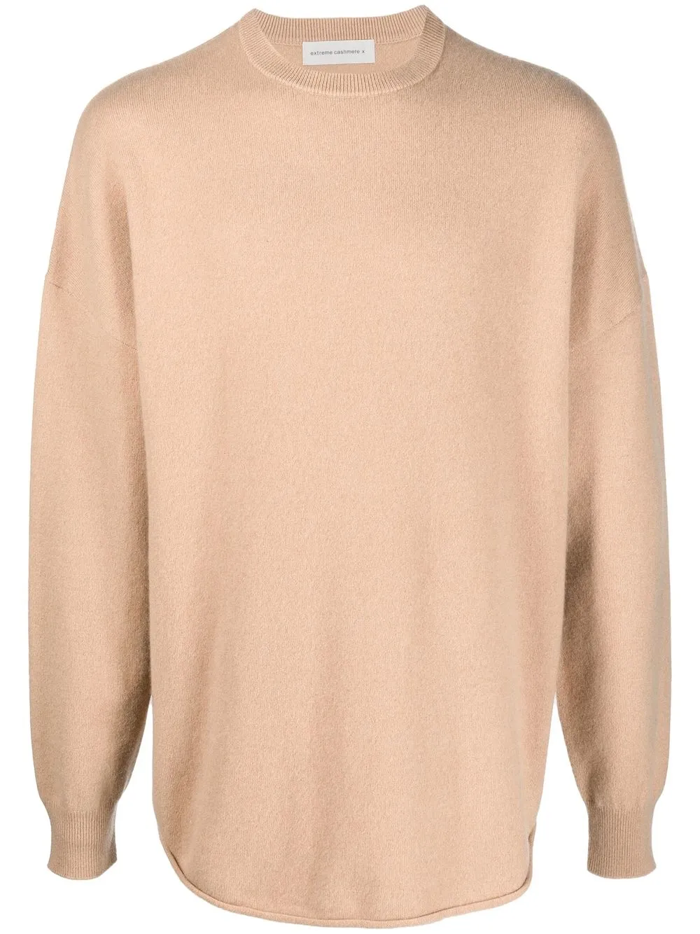 

extreme cashmere curved-hem knitted top - Neutrals