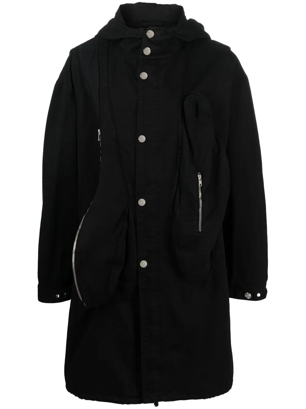 

Namacheko abrigo oversize con capucha - Negro