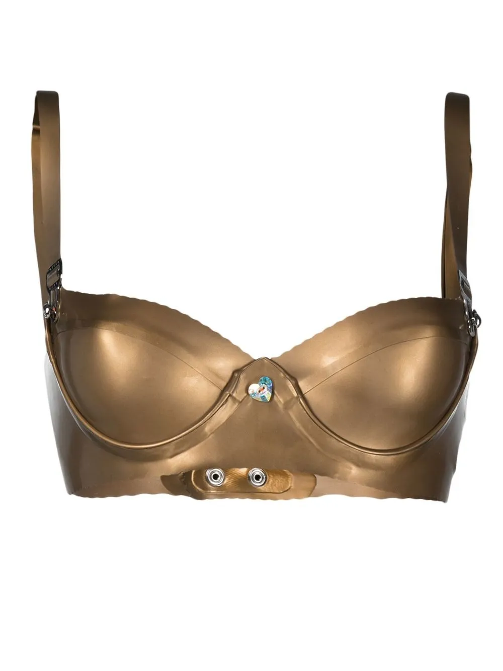 

POSTER GIRL button-detail balconette bra - Gold